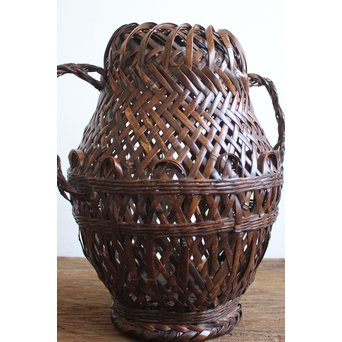 鈴木玩々斎 竹籠　U058 