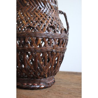 鈴木玩々斎 竹籠　U058 