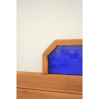 変則カット 青色アクリル欄間 在庫5枚　R2436 