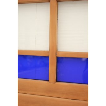 変則カット 青色アクリル欄間 在庫5枚　R2436 