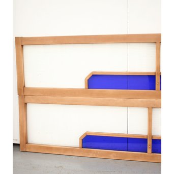 変則カット 青色アクリル欄間 在庫5枚　R2436 