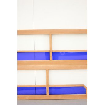 変則カット 青色アクリル欄間 在庫5枚　R2436 