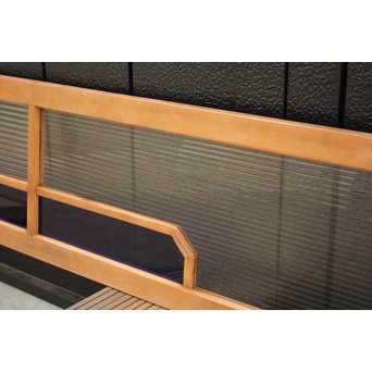 変則カット 青色アクリル欄間 在庫5枚　R2436 