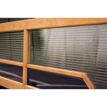 変則カット 青色アクリル欄間 在庫5枚　R2436 