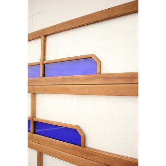 変則カット 青色アクリル欄間 在庫5枚　R2436 