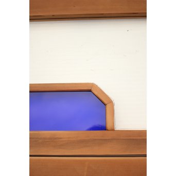 変則カット 青色アクリル欄間 在庫5枚　R2436 