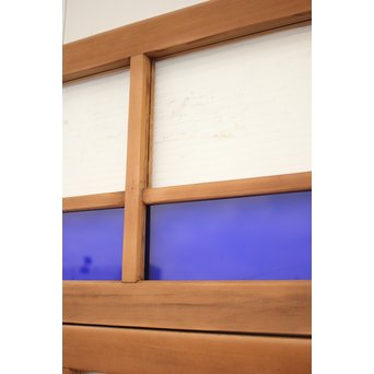 変則カット 青色アクリル欄間 在庫5枚　R2436 