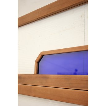 変則カット 青色アクリル欄間 在庫5枚　R2436 