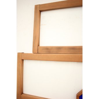 変則カット 青色アクリル欄間 在庫5枚　R2436 