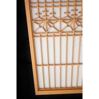 白木 障子付桐組子書院 4枚1組　R2437 