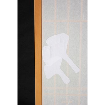 白木 障子付桐組子書院 4枚1組　R2437 