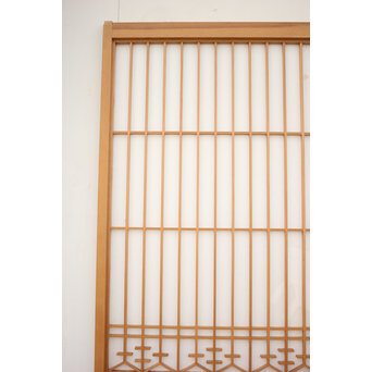 白木 障子付桐組子書院 4枚1組　R2437 