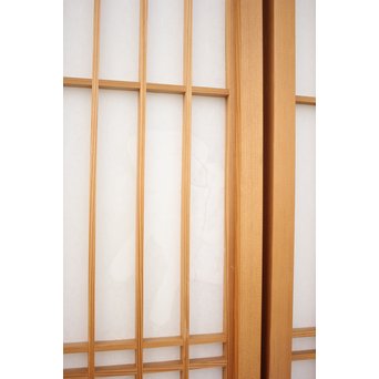 白木 障子付桐組子書院 4枚1組　R2437 