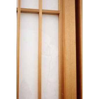 白木 障子付桐組子書院 4枚1組　R2437 