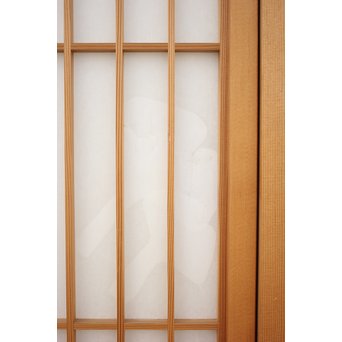 白木 障子付桐組子書院 4枚1組　R2437 