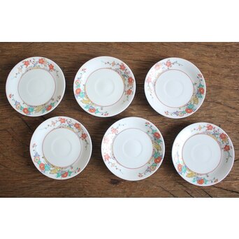 十三代 酒井田 柿右衛門 梅菊文珈琲碗 6客1組　P098 