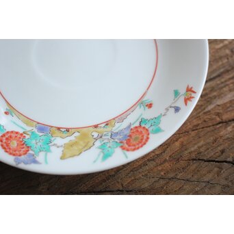 十三代 酒井田 柿右衛門 梅菊文珈琲碗 6客1組　P098 