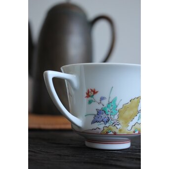 十三代 酒井田 柿右衛門 梅菊文珈琲碗 6客1組　P098 