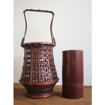 功芳斎 竹花籠　U063 