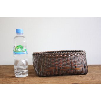 旭峯作 竹炭籠　U064 