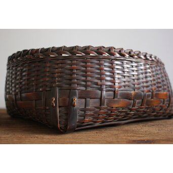 旭峯作 竹炭籠　U064 