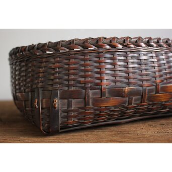 旭峯作 竹炭籠　U064 