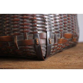 旭峯作 竹炭籠　U064 