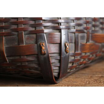 旭峯作 竹炭籠　U064 