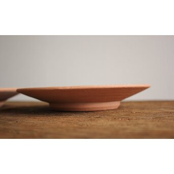 未完成作品 島岡達三 素焼き 皿/碗皿 2枚1組　P099 