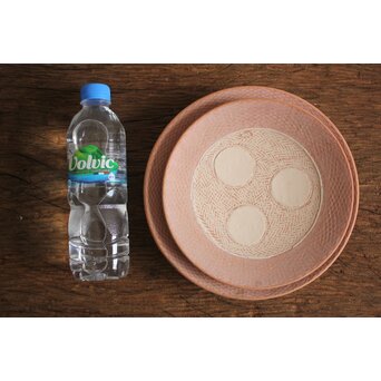 未完成作品 島岡達三 素焼き 皿/碗皿 2枚1組　P099 