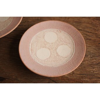 未完成作品 島岡達三 素焼き 皿/碗皿 2枚1組　P099 