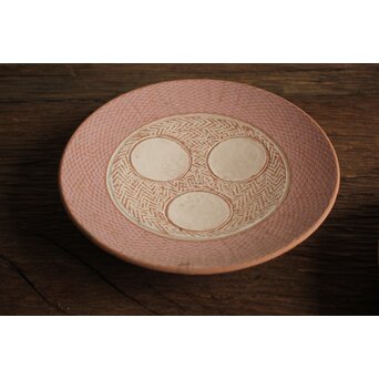 未完成作品 島岡達三 素焼き 皿/碗皿 2枚1組　P099 