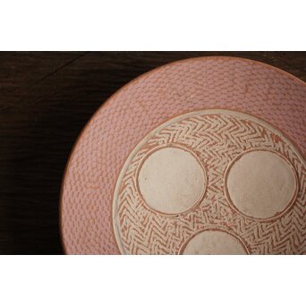 未完成作品 島岡達三 素焼き 皿/碗皿 2枚1組　P099 