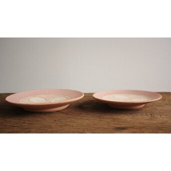 未完成作品 島岡達三 素焼き 皿/碗皿 2枚1組　P099 