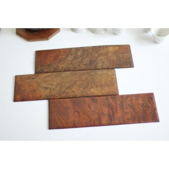 欅 玉杢 碗床/碗板 3枚1組　X098 