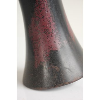 真藤真山 斑紫銅製 杓立/花瓶 佐渡銅器　M100 