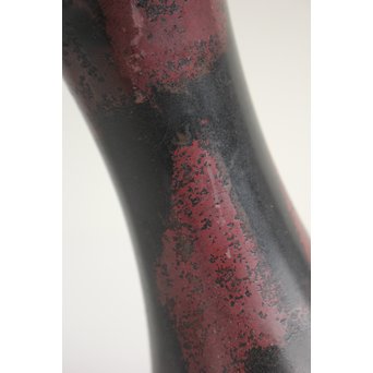 真藤真山 斑紫銅製 杓立/花瓶 佐渡銅器　M100 