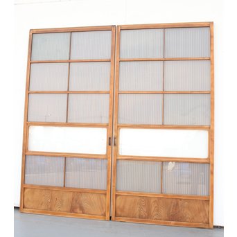 ガラス入 格子戸 2枚1組　L966 