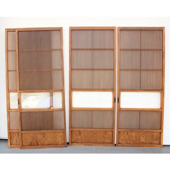 ガラス入 細身格子戸 4枚1組　L967