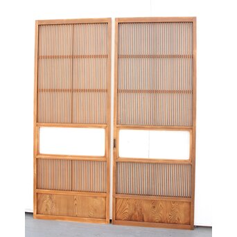 ガラス入 細身格子戸 4枚1組　L967 