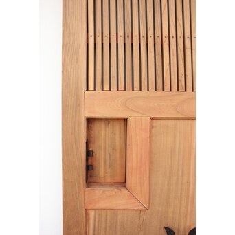 ワケあり 重量級 太框総欅格子蔵戸　W941YD 