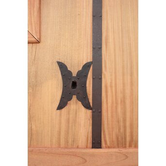 ワケあり 重量級 太框総欅格子蔵戸　W941YD 