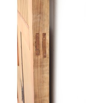 ワケあり 重量級 太框総欅格子蔵戸　W941YD 