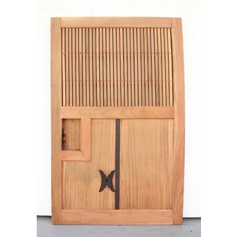 ワケあり 重量級 太框総欅格子蔵戸　W941YD