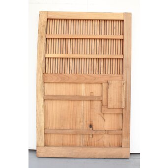 ワケあり 重量級 太框総欅格子蔵戸　W941YD 