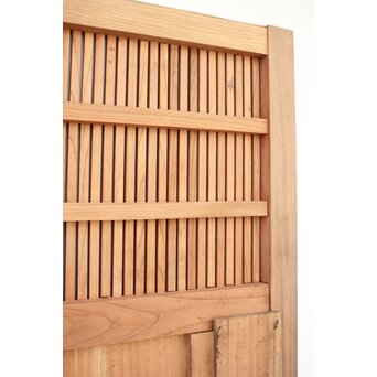 ワケあり 重量級 太框総欅格子蔵戸　W941YD 