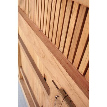 ワケあり 重量級 太框総欅格子蔵戸　W941YD 