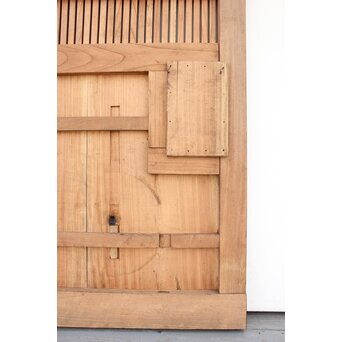 ワケあり 重量級 太框総欅格子蔵戸　W941YD 