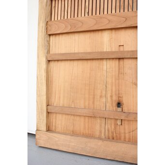 ワケあり 重量級 太框総欅格子蔵戸　W941YD 