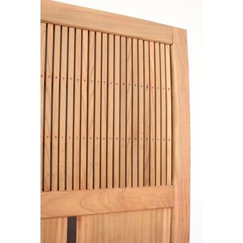 ワケあり 重量級 太框総欅格子蔵戸　W941YD 